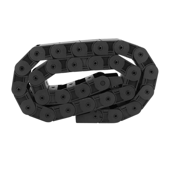 1 Meter R38 Zwarte Nylon Kabel Sleepketting Draadgeleider voor 3D Printer CNC Machine 18x50mm black