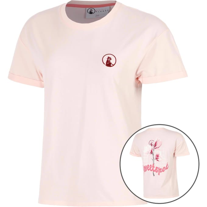 Quiet Please Endlessly Flower T-shirt Dames-Roze,Veelkleurig