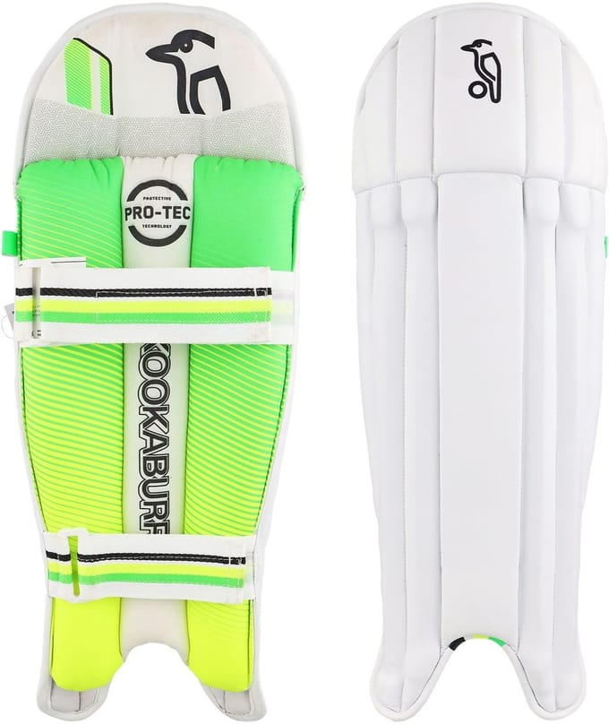 Kookaburra cricket wicket keeping pads volwassenen - comfortabele bescherming.
