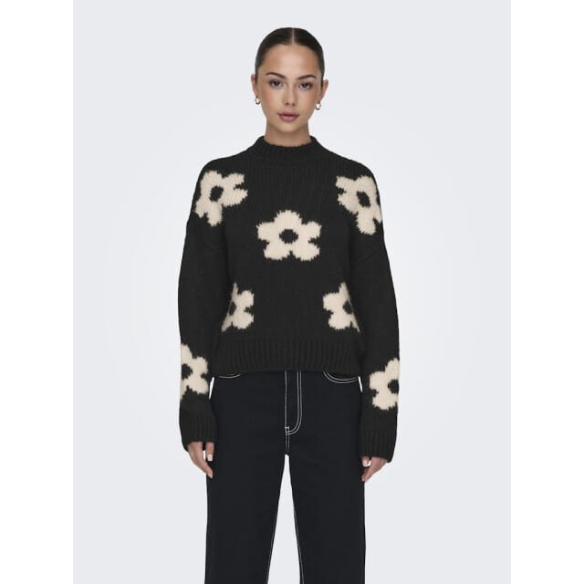 Jacqueline de Yong Jdykilian flower ls pullover knt dessin