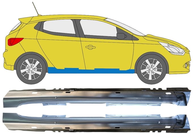 Volledige dorpel voor Renault Clio IV 2016-2019 / Links + Rechts / Set