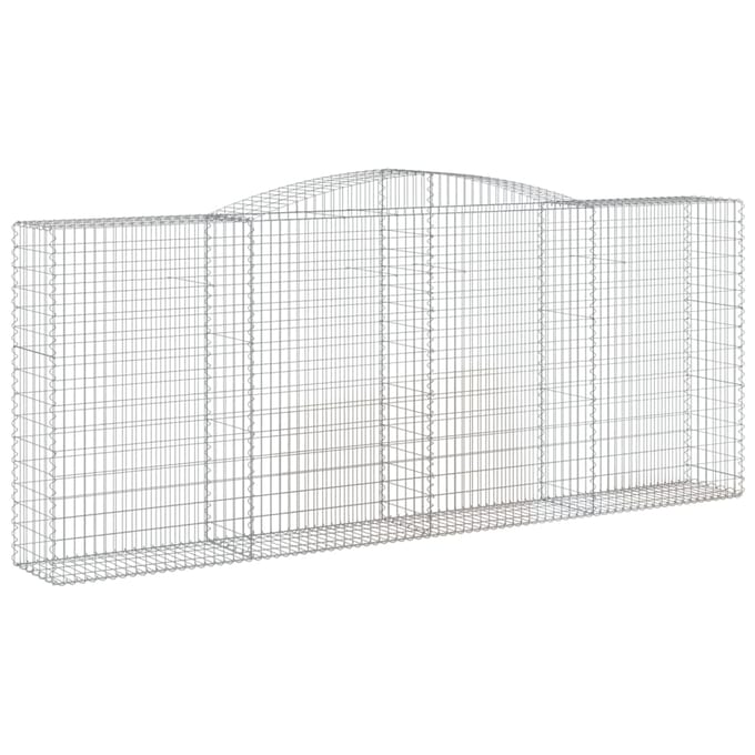 vidaXL - Schanskorf - gewelfd - 400x50x160/180 - cm - gegalvaniseerd - ijzer