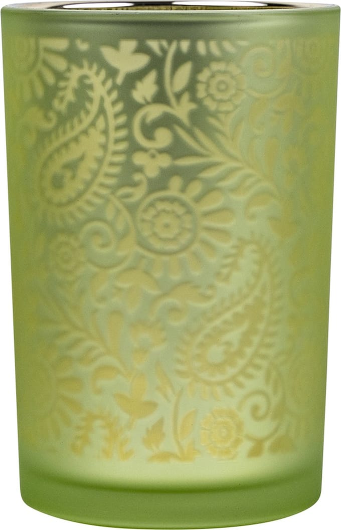 Theelichthouder paisley lime large 18cm*