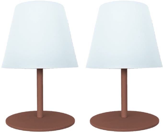 Set van 2 draadloze tafellampen H16CM TWINS