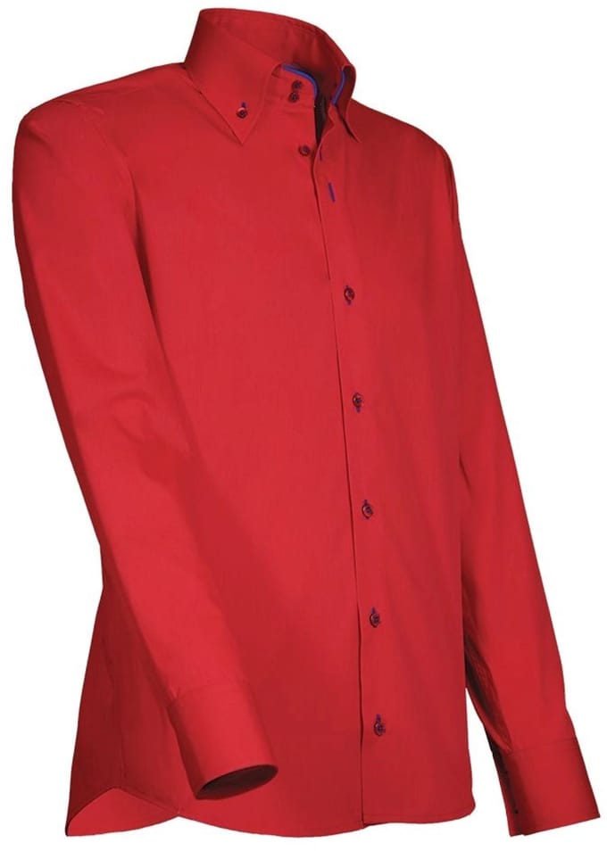 Giovanni Capraro 918-36 Heren Shirt Rood overhemd | Maat M