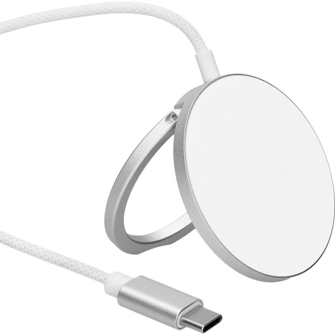 Mobiparts Wireless Charge Pad Aluminum with stand function 25W - Wit