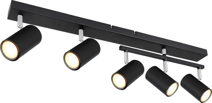 Spot - zwart - ROBBY - metaal - opbouwspot - GU10 - 57911-5B - Globo