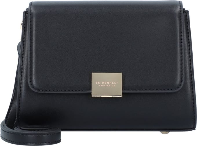 SEIDENFELT MANUFAKTUR Schoudertas Ellanda Crossbag Black / Gold Zwart
