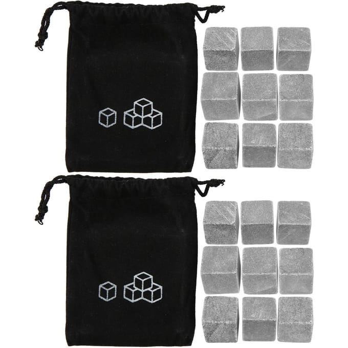 2Set 9 stuks/set Whiskey Stenen Sipping IJsblokjes Koeler Herbruikbare Wijn Dranken Koeler Stenen gray