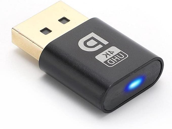 DP Dummy Plug Virtual Display Adapter EDID Headless Emulator 4K DP Displayport Display Accessories Virtual Card For Video