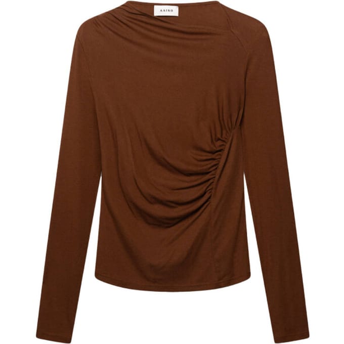 AAIKO Jalisse Lyo 134 Tops & T-shirts Dames - Shirt - Bruin - Maat XS
