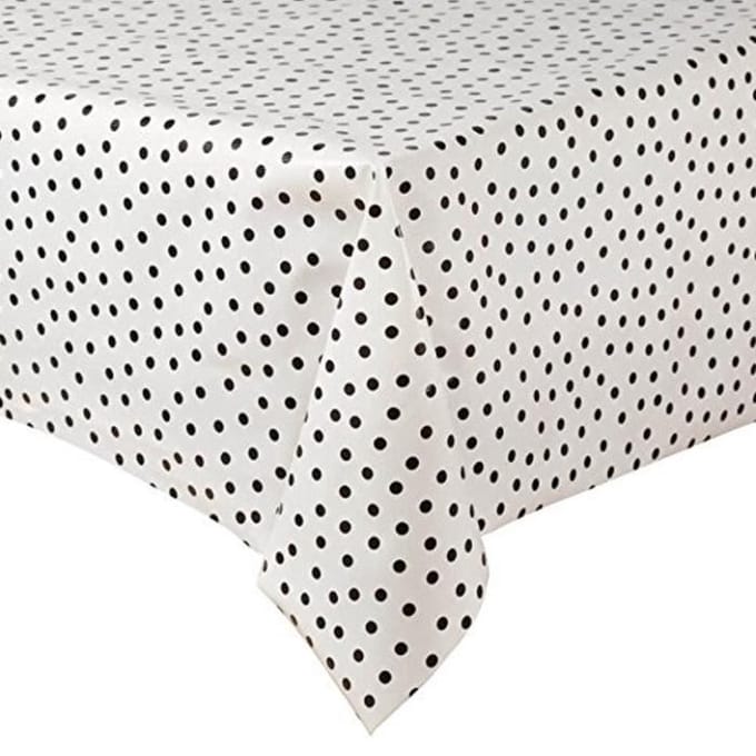 Atelier Du Baj Polka White Mexicaans Tafelzeil - 250 x 120 cm