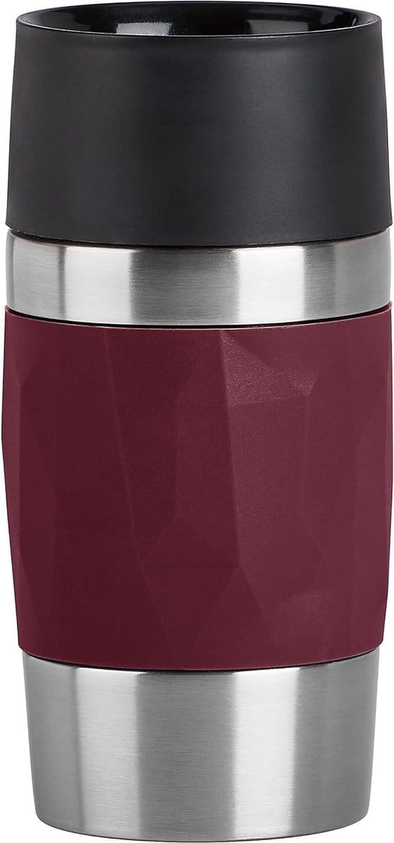 Compact Isolierbecher - Travel Mug 0,3L weinrot
