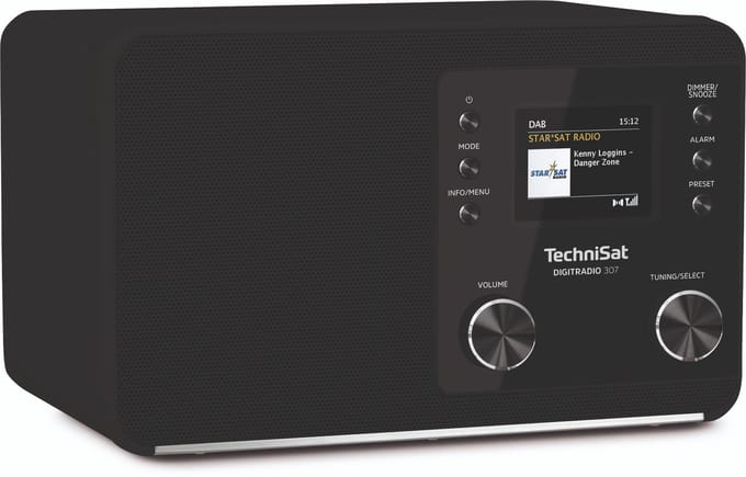 TechniSat DIGITRADIO 307 radio DAB+, FM AUX, DAB+, FM Alarm klok, zwart