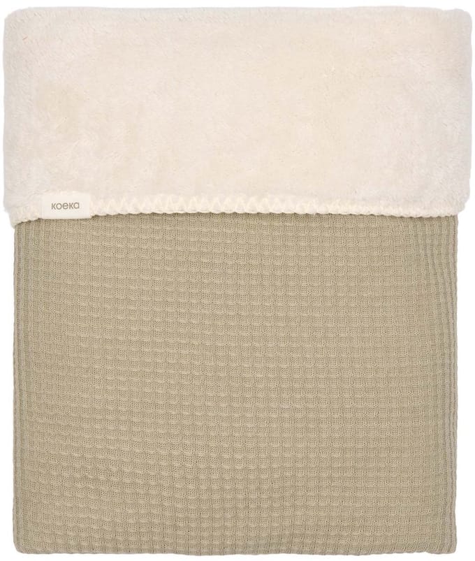 Koeka ledikantdeken teddy Malaga sage 100x150