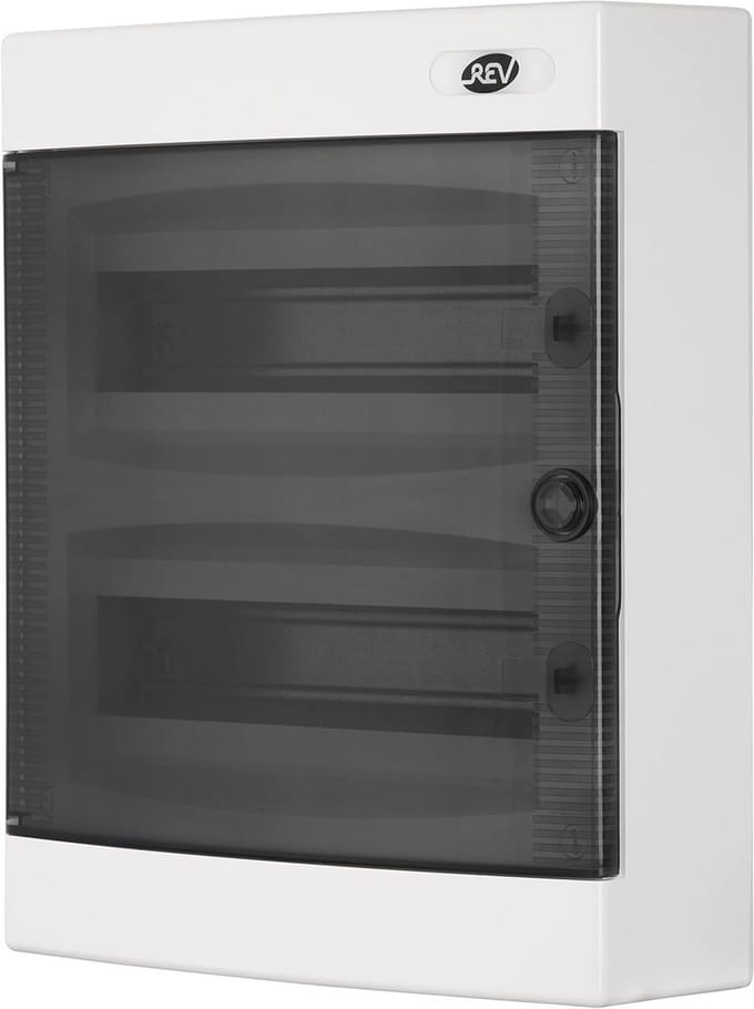 Elektrische distributiekast - Aansluitkast 2-rij 24TE 400V, 112x287x361mm, wit
