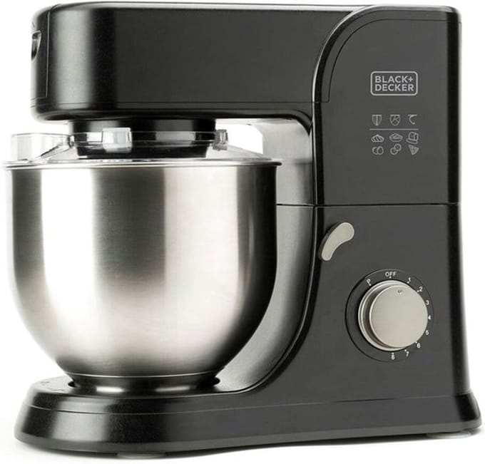 Black & Decker Keukenmachine Stand Mixer 1000W Black