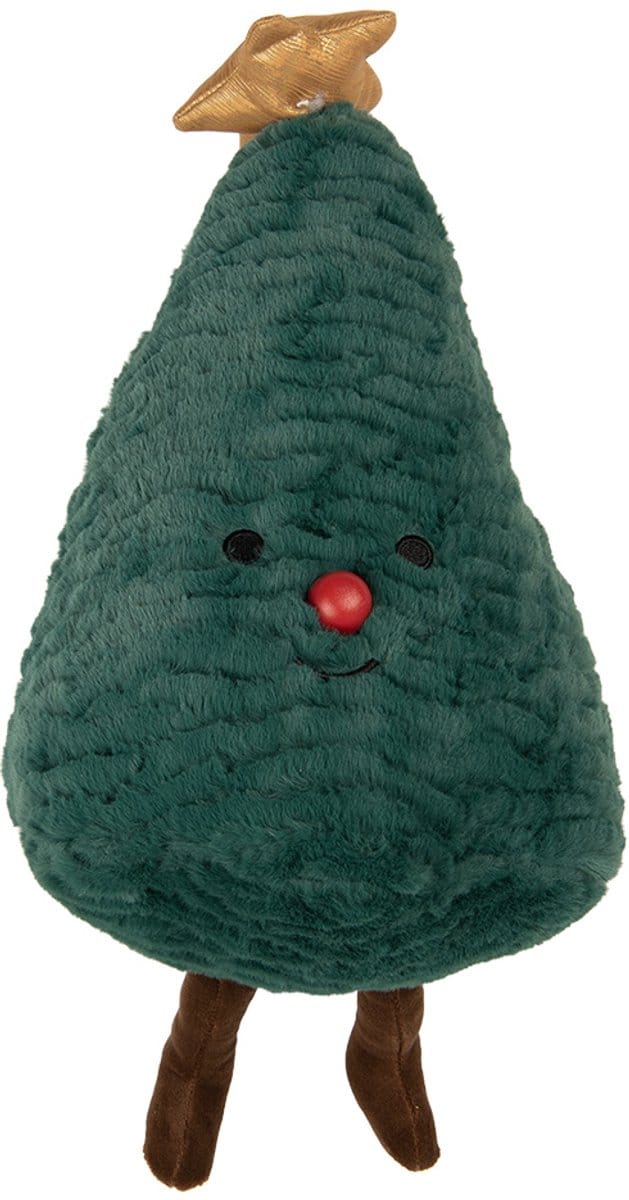 Clayre & Eef Sierkussen Kerstboom 20x10x32 cm Groen Polyester