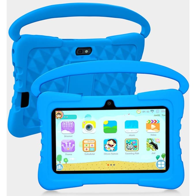 7-Inch Kindertablet PC, Quad Core, 4GB RAM, 64GB Opslag, Ouderlijk Toezicht, Android 13 7.0