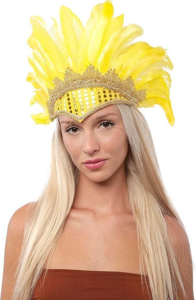 Feathered Hoofdband met Venetiaans Oogmasker voor Feest en Carnaval