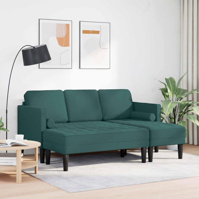 vidaXL - Bankstel - 2 - st - Donkergroen - Polyester