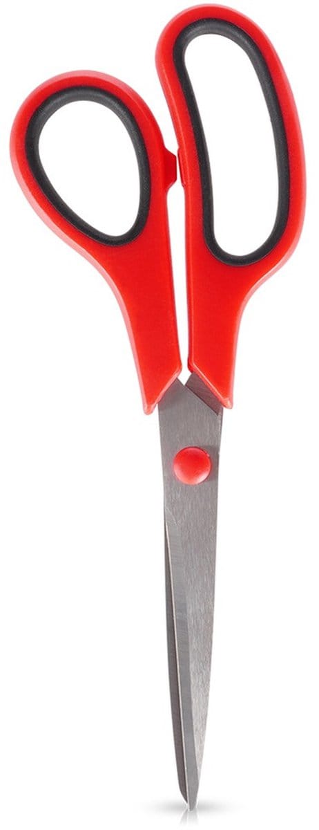 Orion - Stalen Schaar - 21 cm - Rood Handvat - Roestvrijstaal