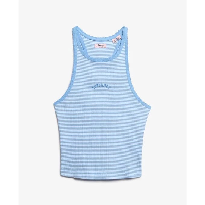 Superdry - Essential Logo racerback hemdje met strepen - Dames - Vesten