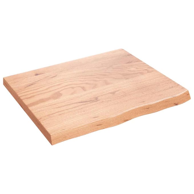 vidaXL - Wastafelblad - 60x50x(2-4) - cm - behandeld - massief - hout - lichtbruin