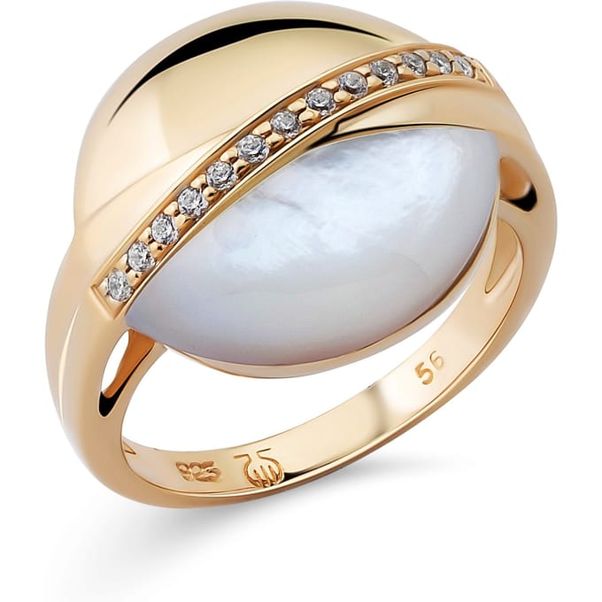 Orphelia Dames 925 Sterling Zilveren Ring - Goud ZR-7506/G