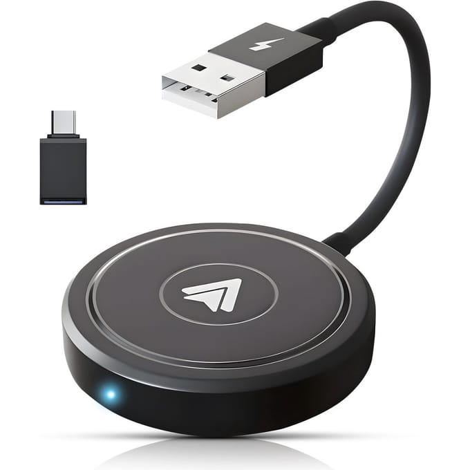CarMe Luxe Android Auto Dongle - Draadloos Android Auto - USB-A & USB-C - 5GHz Verbinding - Automatische Verbinding - Compact Design - Zwart