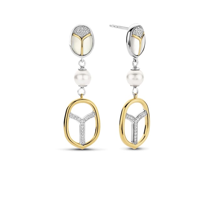 TI SENTO Dames Oorbellen - 925 zilver - Parelmoer - 7995MW