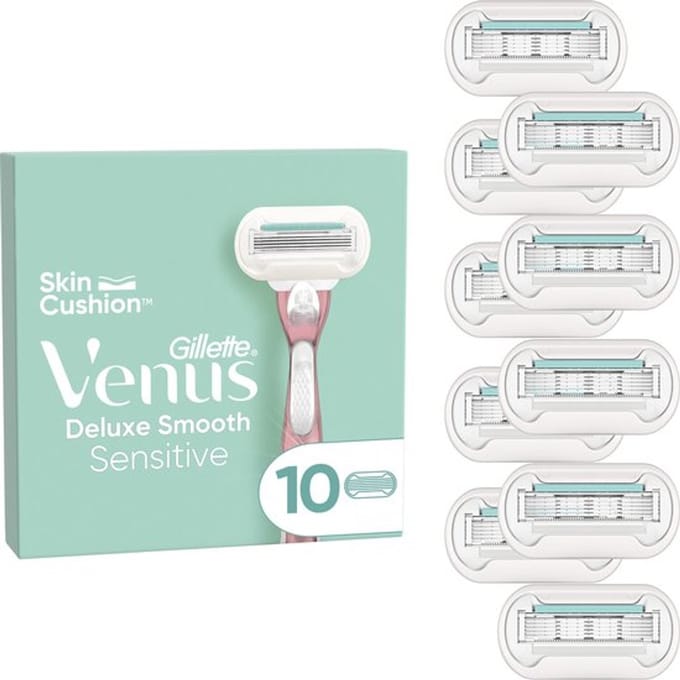 Gillette Venus Scheermesjes Deluxe Smooth Sensitive - 10 Navulmesjes