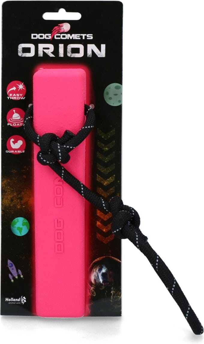 Dog Comets Orion Dummy - 20 x 4 x 4 cm - Hondenspeelgoed - Apporteerspeelgoed - Drijvend - Roze