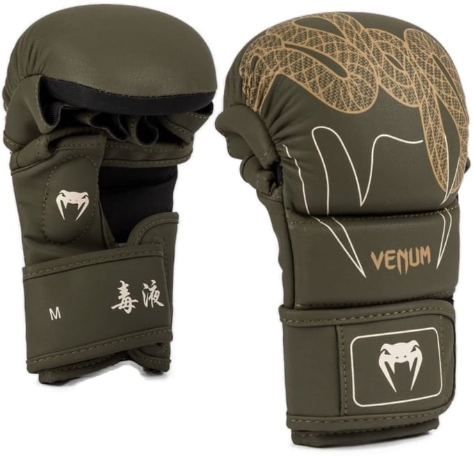Venum Serpenti Sparring Handschoenen Khaki Brons Ivoor - S