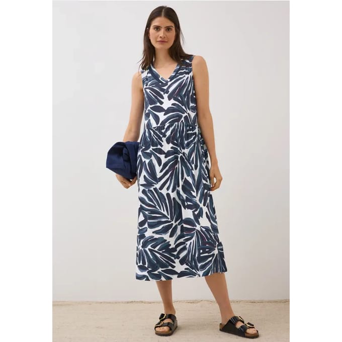 Gedessineerde jersey jurk