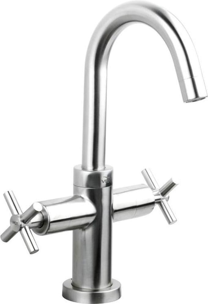RVS wastafelkraan opbouw
