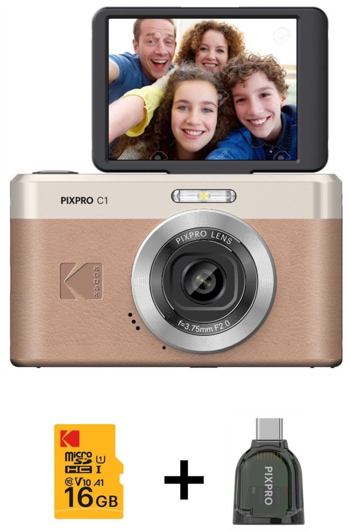 KODAK Pixpro Friendly Zoom C1 Brown + Dongle - Compact Digital Camera