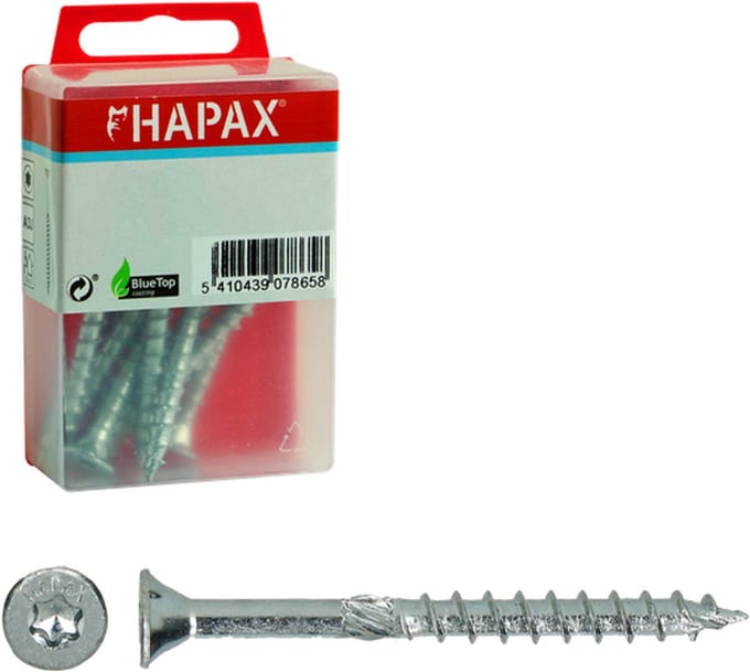 HAPAX - Houtschroeven - Schroef - 5x60 deeldraad Tx - 30 stuks