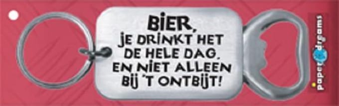 Sleutelhanger/opener Bier Ontbijt