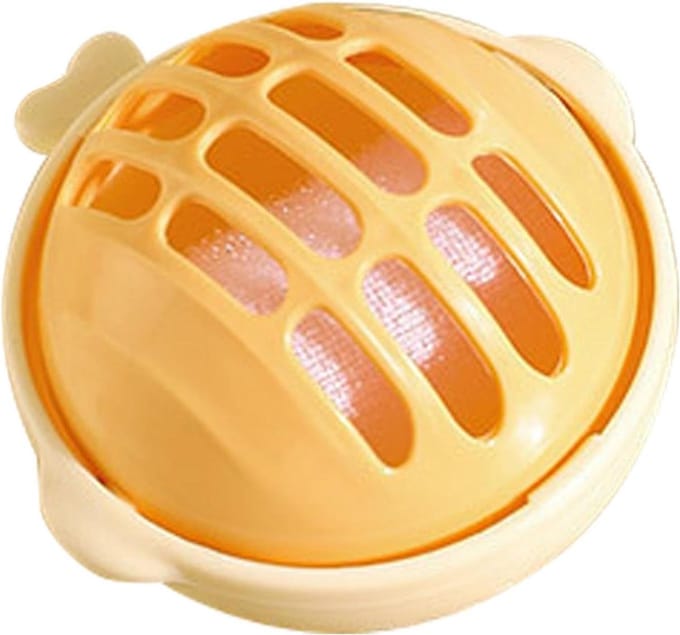 Haarvanger Wasmachine - Pluisvanger Bal - Kleding Reinigen - Creatief Egelvis Ontwerp - 8 x 9 cm - Geel