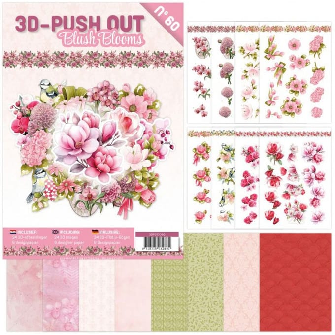 3D Stansveldboek "Blush Blooms"