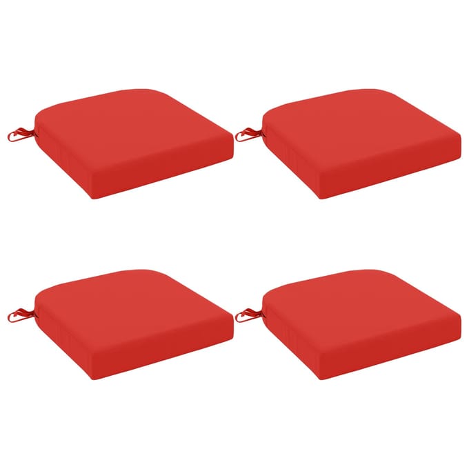 vidaXL - 4-delige - zitkussens - SOEST - 4 - pcs - 100% - Polyester - Rood