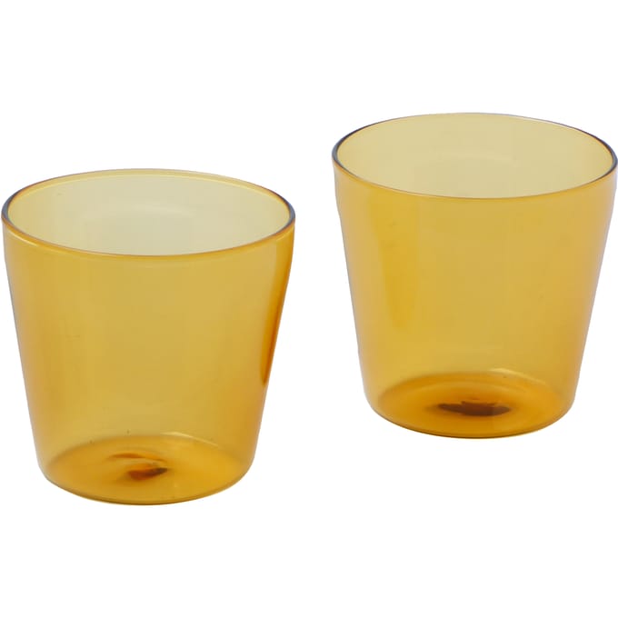 NINE Milk drinkglas set van 2 - yellow
