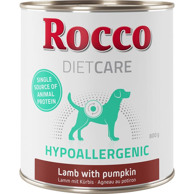 6x800g Hypoallergeen Lam Rocco DIet Care Hondenvoer