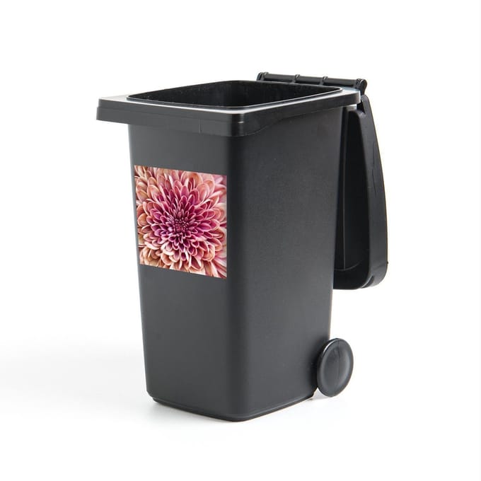 Container sticker Chrysant - Chrysant close-up - 40x40 cm - kliko sticker - weerbestendige containersticker