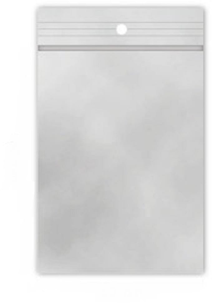 Gripzakjes met dicht druk sluiting 60x80mm neutraal - 100 Stuks