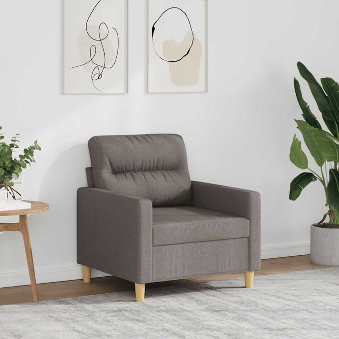 vidaXL - Fauteuil - 60 - cm - stof - taupe