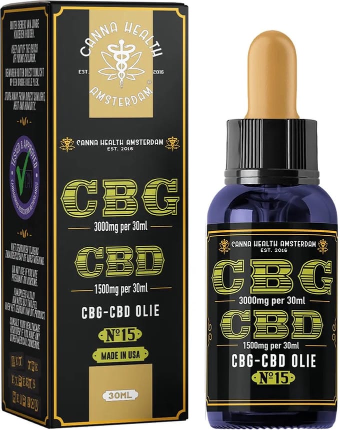Canna Health Amsterdam - Black Label - No. 15 CBG-CBD Oil - 30ml
