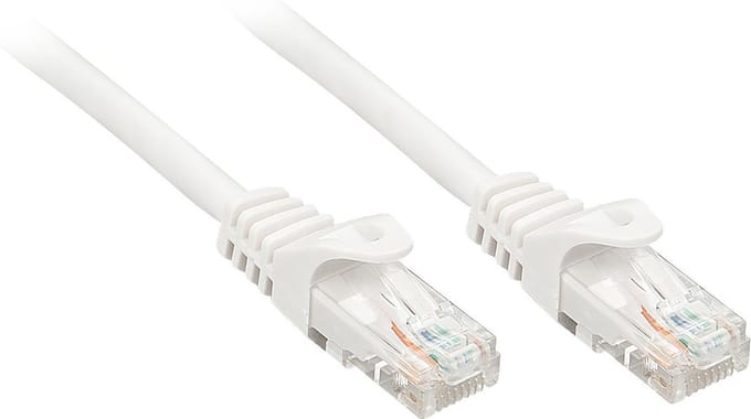 LINDY 48205 RJ45 Netwerkkabel, patchkabel CAT 6 U/UTP 5.00 m Wit 1 stuk(s)