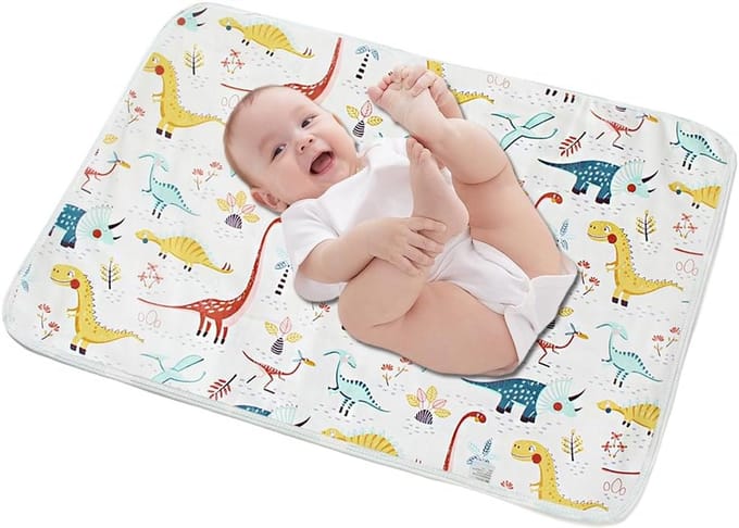 Waterdichte aankleedmat voor baby's, wasbaar en draagbaar luieronderlegger